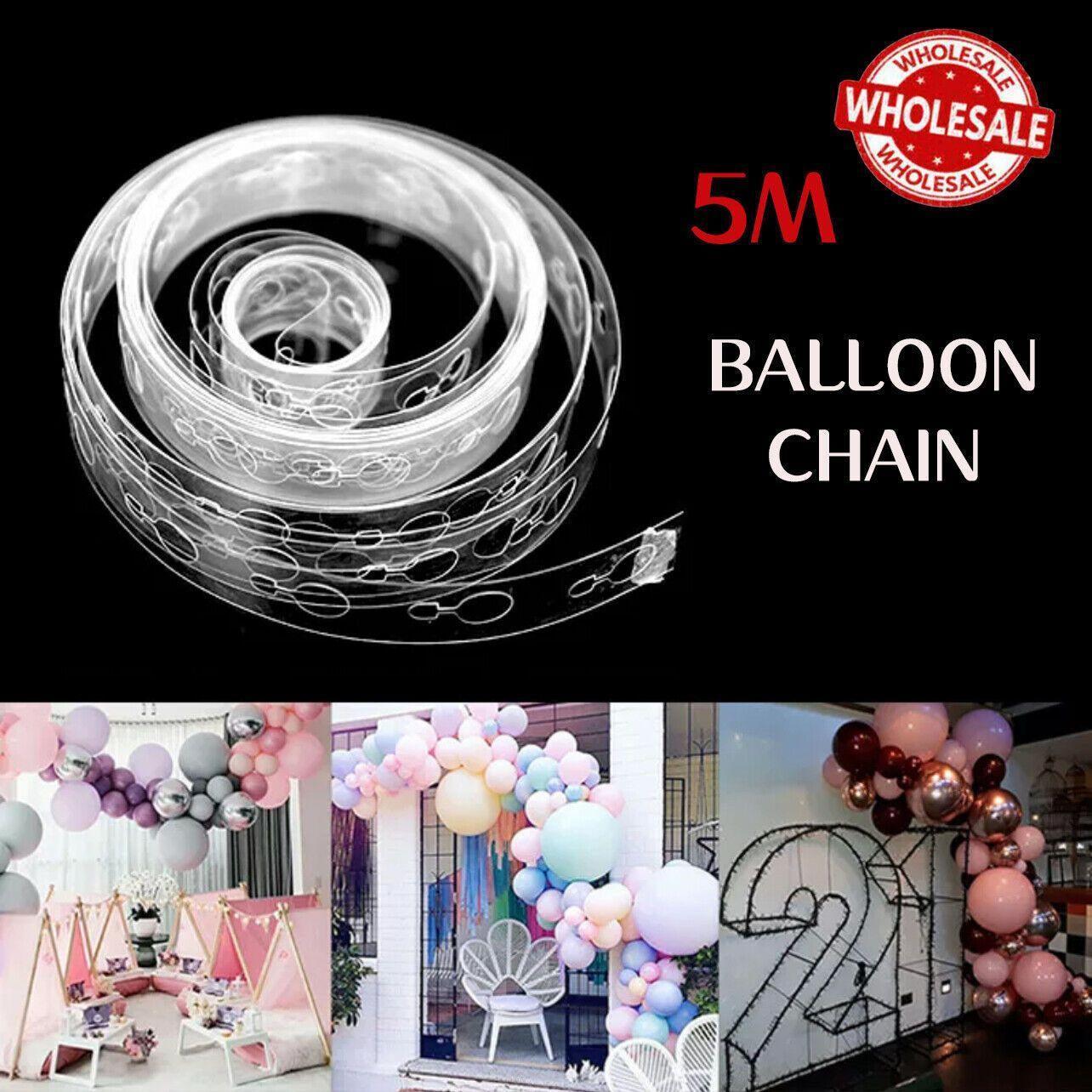 5M Balloon Decorate Strip Arch Garland Connect Chain Diy Tape Party Bar Decor Au