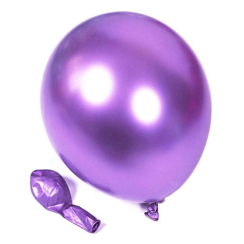 10pcs 25cm Chrome Metallic Balloons for Party Decoration Helium Thick Latex
