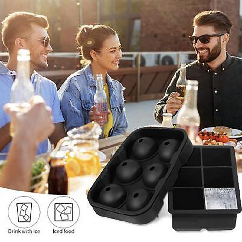 Large Ice Cube Tray Ball Maker Big Silicone Mold Sphere Whiskey Round Mould