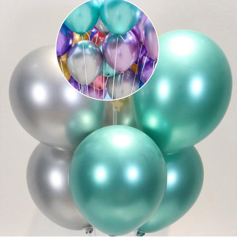 10pcs 25cm Chrome Metallic Balloons for Party Decoration Helium Thick Latex