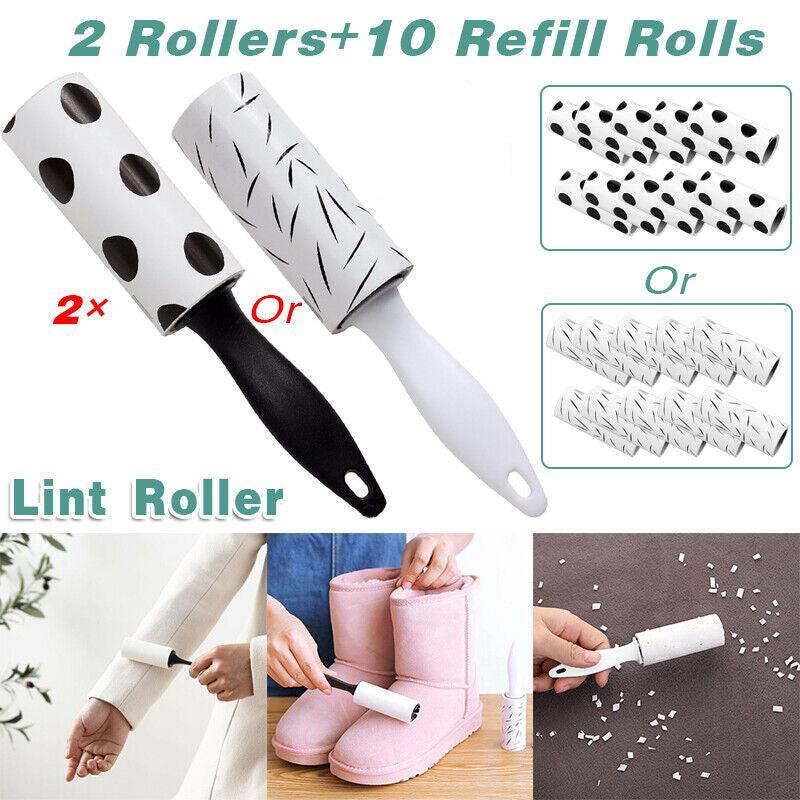 Lint Roller With Refills Sticky Remover Pet Dog Hair Clothes Dust Sofa Cleaning