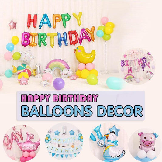 45-50 Pcs Happy Birthday 3D Unicorn Decoration Balloons Diy Decor Party Set