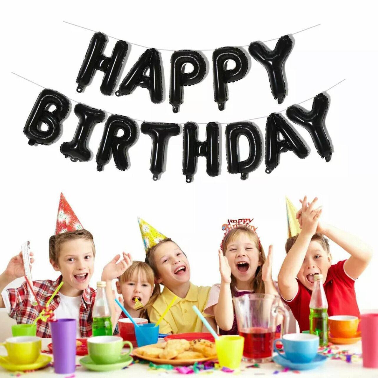 40Cm 3D Happy Birthday Letters Balloons Inflating Foil Banner Bunting Celebrate