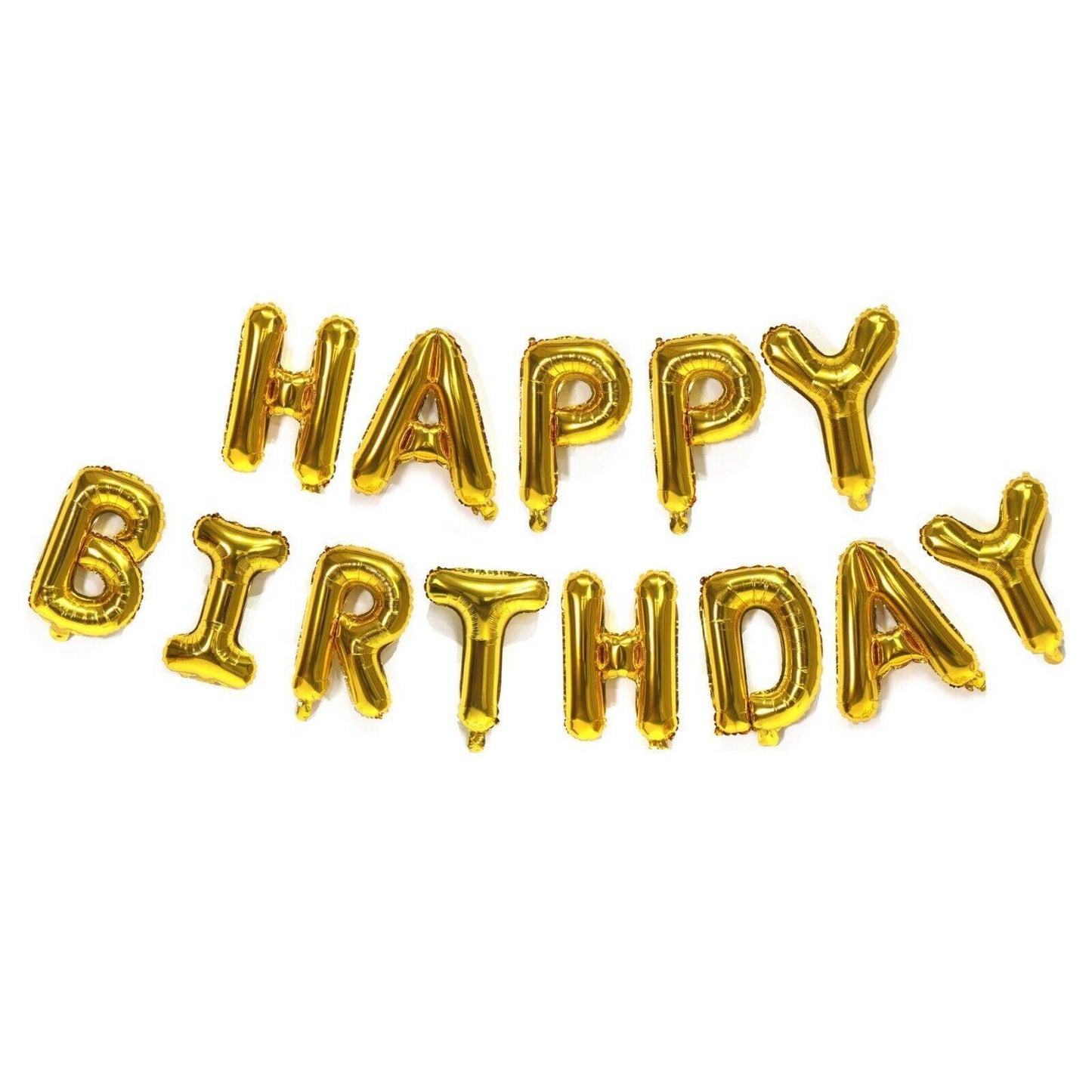 40Cm 3D Happy Birthday Letters Balloons Inflating Foil Banner Bunting Celebrate