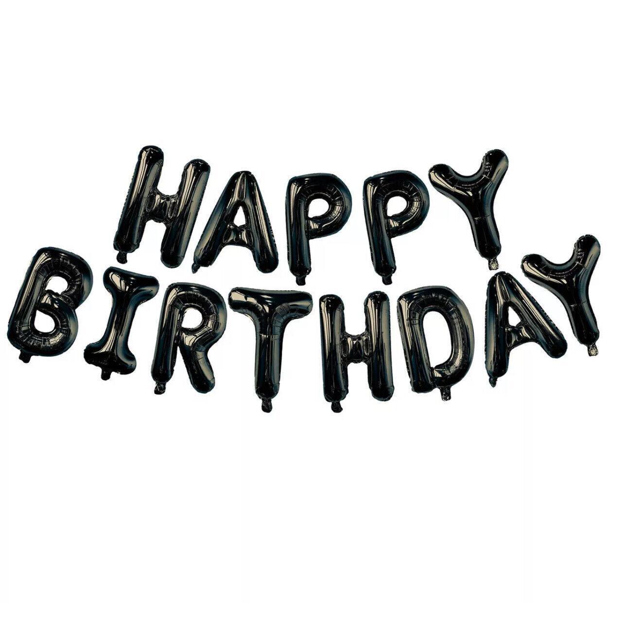 40Cm 3D Happy Birthday Letters Balloons Inflating Foil Banner Bunting Celebrate