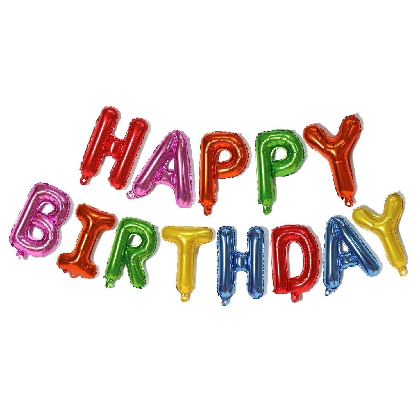 40Cm 3D Happy Birthday Letters Balloons Inflating Foil Banner Bunting Celebrate