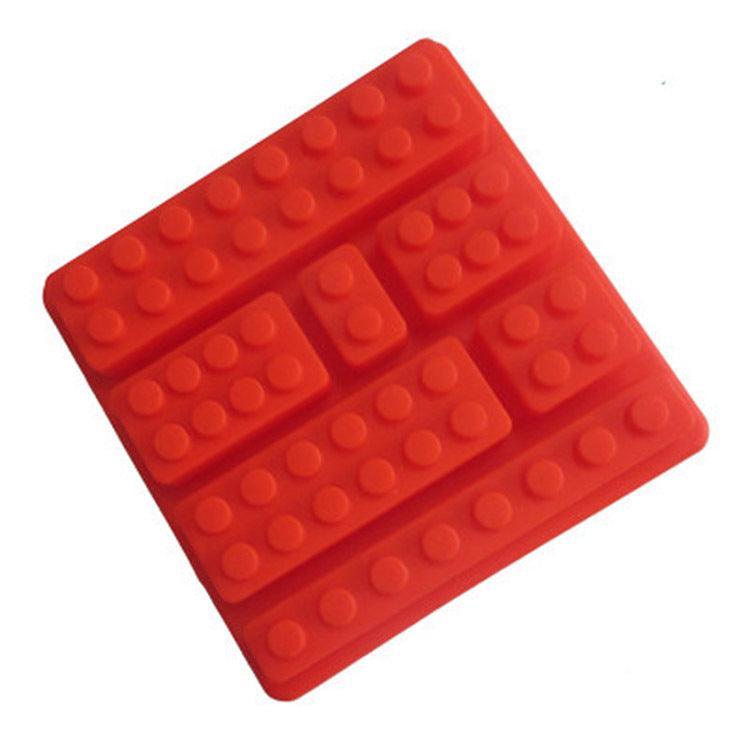 Brick Figure Man Silicone Mold Chocolate Block Cake Mould Ice Cube Tray