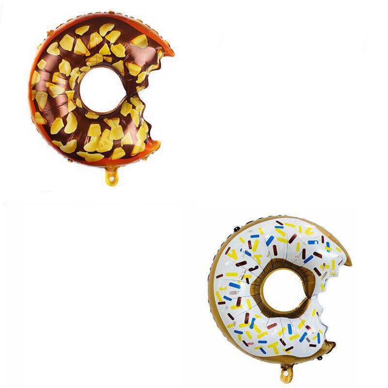 Donut Foil Balloon Party Decoration with Bite 50x73cm Helium Sweet Icing Colours