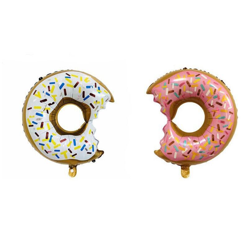 Donut Foil Balloon Party Decoration with Bite 50x73cm Helium Sweet Icing Colours