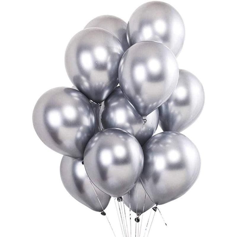 10pcs 25cm Chrome Metallic Balloons for Party Decoration Helium Thick Latex