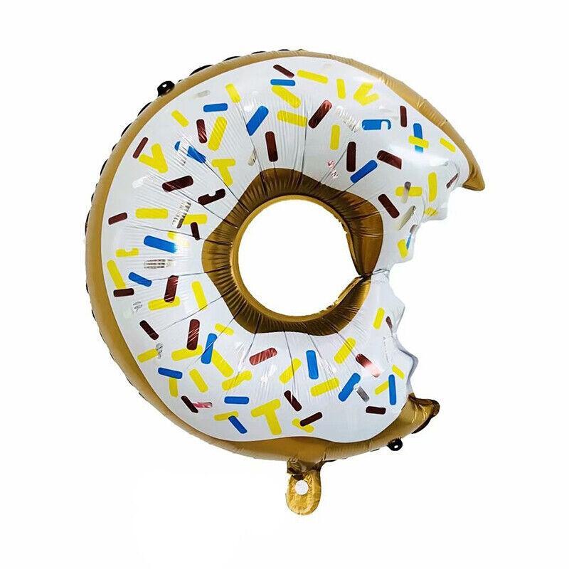 Donut Foil Balloon Party Decoration with Bite 50x73cm Helium Sweet Icing Colours