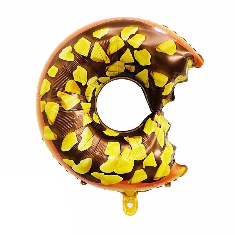 Donut Foil Balloon Party Decoration with Bite 50x73cm Helium Sweet Icing Colours