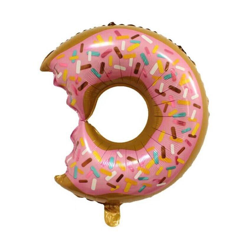 Donut Foil Balloon Party Decoration with Bite 50x73cm Helium Sweet Icing Colours