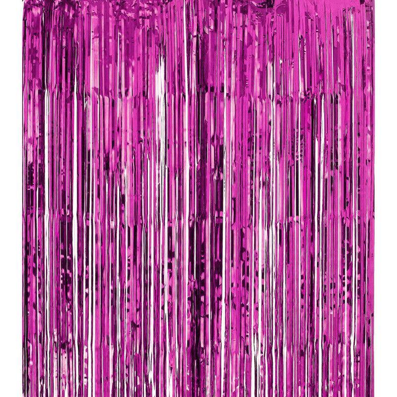 Metallic Tinsel Curtain Foil Backdrop Function Party Decoration Birthday Event