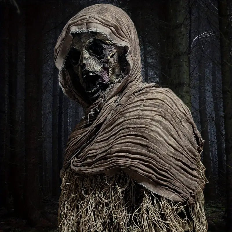 NNETM Scary Scarecrow Halloween Costume Set with Mask