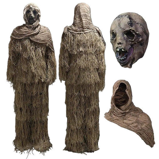 NNETM Scary Scarecrow Halloween Costume Set with Mask