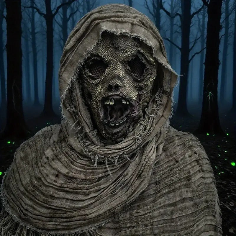 NNETM Scary Scarecrow Halloween Costume Set with Mask