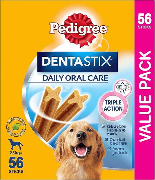 PEDIGREE DentaStix Large Dental Dog Treats Daily Oral Care 56 Sticks Value Pack